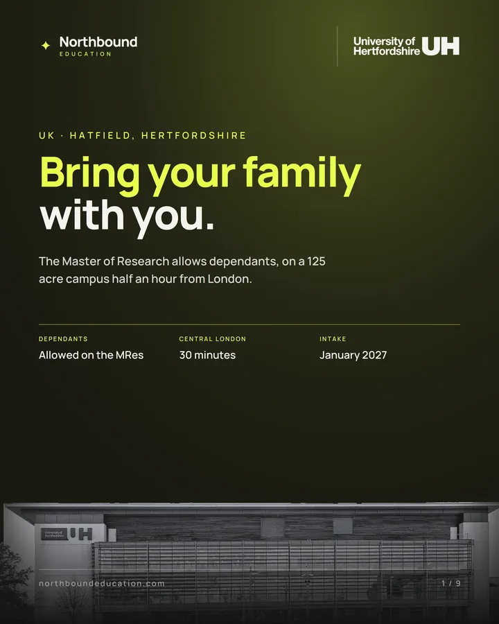 University of Hertfordshire: Bring your family with you