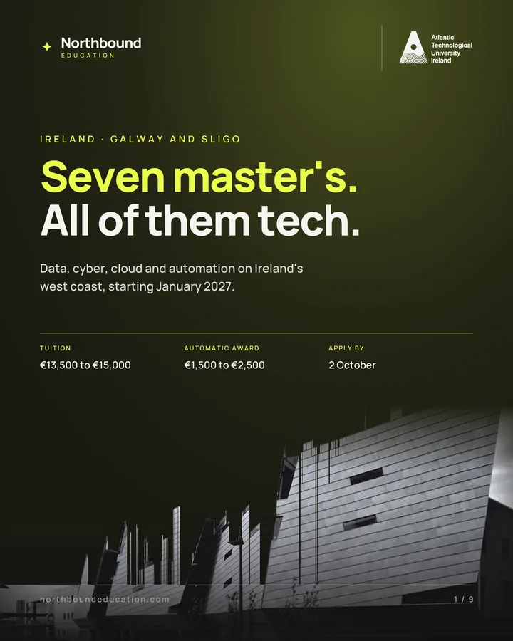 Atlantic Technological University: seven technology master&rsquo;s open