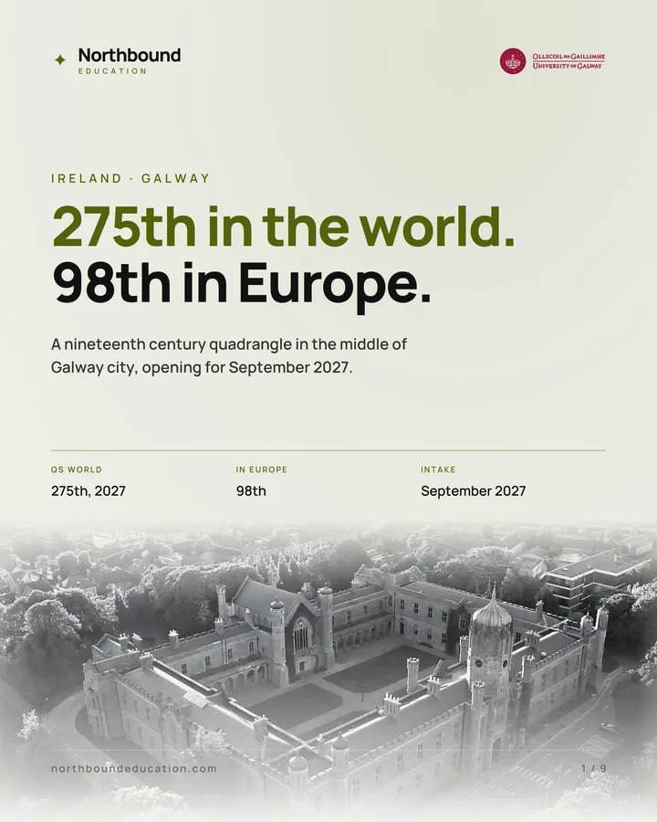 University of Galway: 275th in the world and 98th in Europe